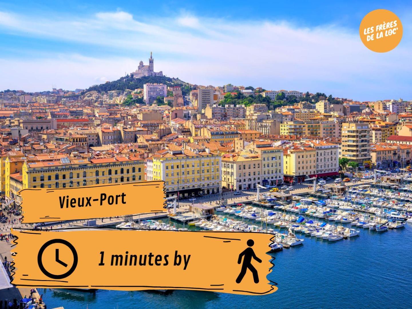 Les Princes Du Vieux Port - Central & Climatisation - Les Freres De La Loc' Marseille Exteriör bild